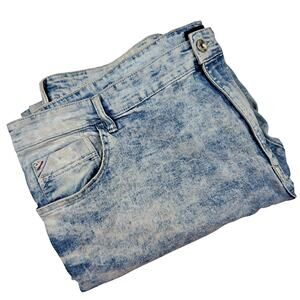 South Pole Acid Wash Blue Stretch Straight Leg Jeans Y2K *READ*